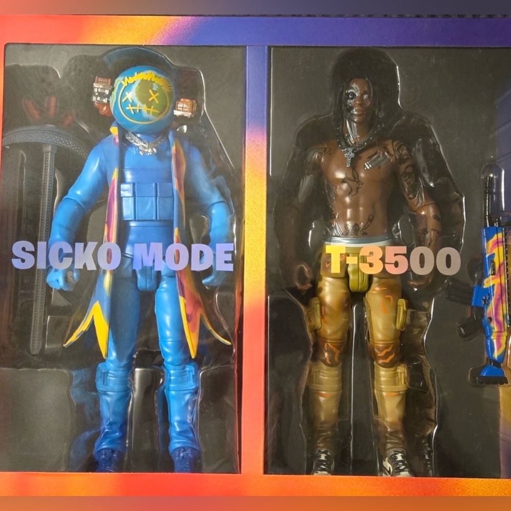 Sicko Mode and T-3500 Action Figures